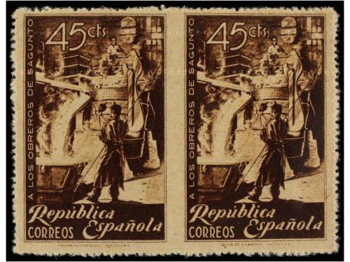 * ESPAÑA. Ed. 773cc. COLOR CAMBIADO. 45 cts. castaño. SIN DE