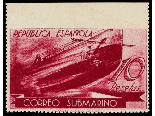 * ESPAÑA. Ed. 775, 779sma. 1 pta.y 10 pts. SIN DENTAR MARGEN