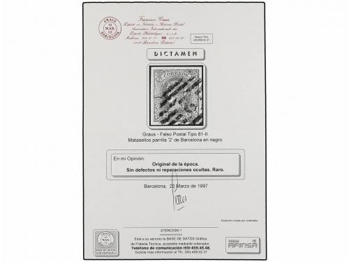 ° ESPAÑA. Ed. 65Fa. 12 cuartos verde. FALSO POSTAL tipo II t