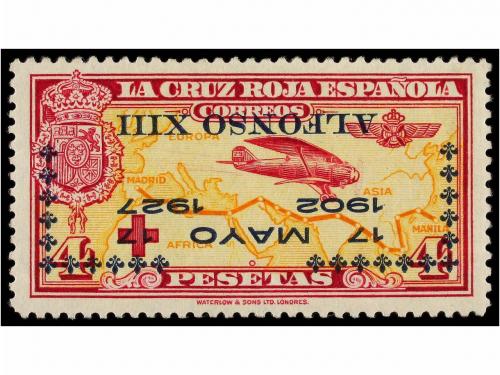 * ESPAÑA. Ed. 363/72hi. Seis sellos, habilitación INVERTIDA.