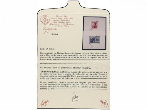 ** ESPAÑA. Ed. 862/63M. HB. Perforación NIETIG (Muestra). Ce