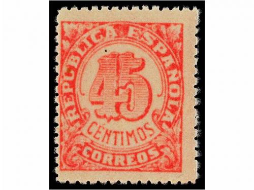 ** ESPAÑA. Ed. NE 29. NO EMITIDO. 45 cts. rosa, CALCADO AL D