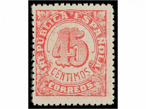 ** ESPAÑA. Ed. NE 29. NO EMITIDO. 45 cts. rosa, CALCADO AL D