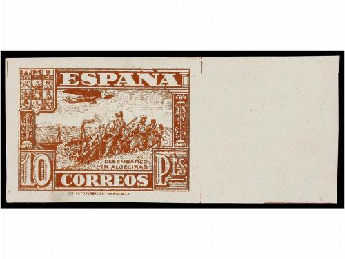 (*) ESPAÑA. Ed. 812/13ps. 4 pts. lila y 10 pts. castaño. SIN