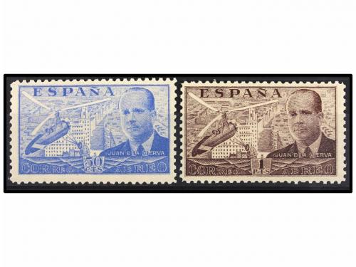 ** ESPAÑA. Ed. 883/84cc. 50 cts. ultramar y 1 pta. castaño, 