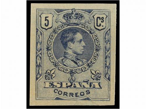 */(*) ESPAÑA. Ed. 268Ha, 268Hb, 268Hc. 5 cts. azul CAMBIO DE