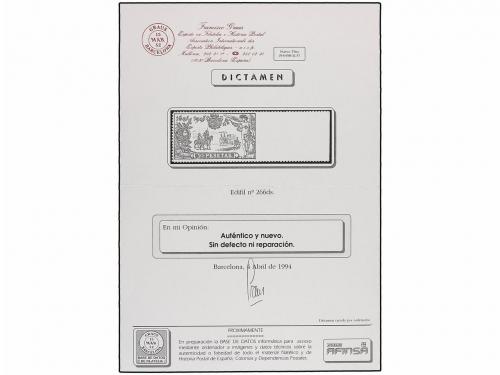 * ESPAÑA. Ed. 266smd. 10 pts. naranja SIN DENTAR MARGEN DERE