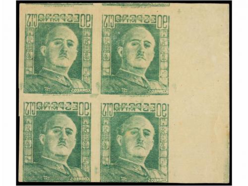 ** ESPAÑA. Ed. 1006ica. 50 cts. verde. Bloque de cuatro SIN 