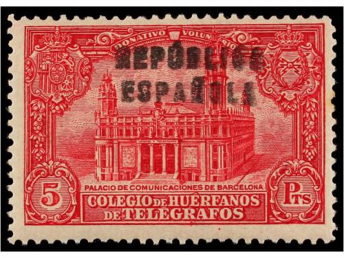 ** ESPAÑA: BENEFICENCIA. HUERFANOS TELEGRAFOS. Ed. 3, 6, 9. 