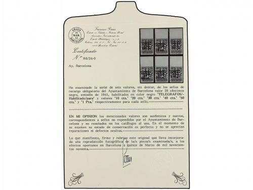 * ESPAÑA: AYUNTAMIENTO DE BARCELONA. Ed. T-17A/17Fs. TELÉGRA