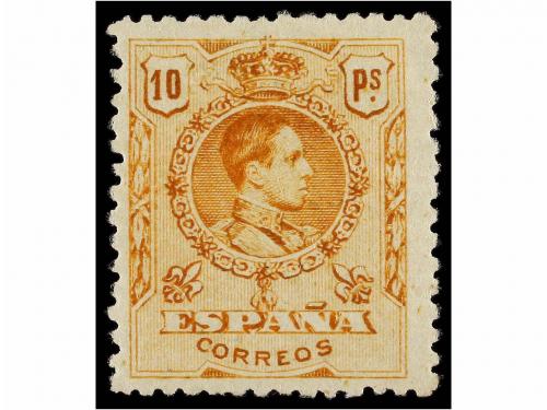 * ESPAÑA. Ed. 279/80N. 4 pts. violeta y 10 pts. naranja. Num