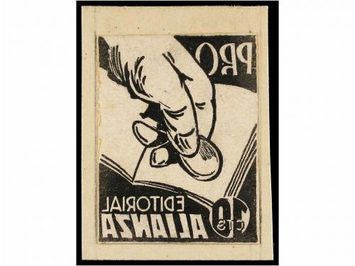 ESPAÑA GUERRA CIVIL. PRO EDITORIAL ALIANZA. 10 cts. azul y p