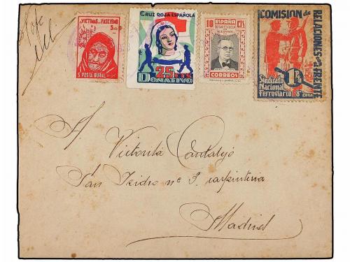 ✉ ESPAÑA GUERRA CIVIL. 1938. Sobre circulado desde el frente