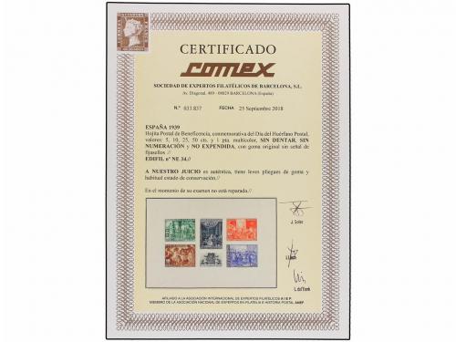 ** ESPAÑA: BENEFICENCIA. Ed. NE 34. HB SIN DENTAR. NO EMITID