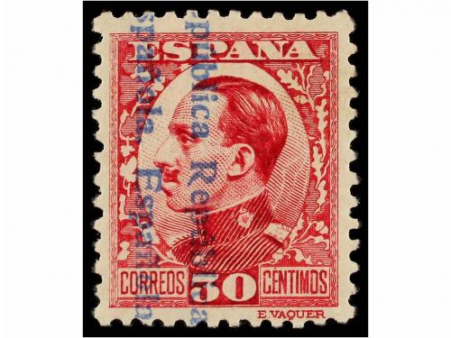 * ESPAÑA. Ed. 593, 598, 599hi. 2 cts., 25 cts. y 30 cts. hab