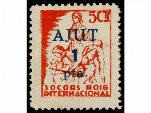 ESPAÑA GUERRA CIVIL. S.R.I. AJUT. 10 cts., 50 cts. y 1 pta. 