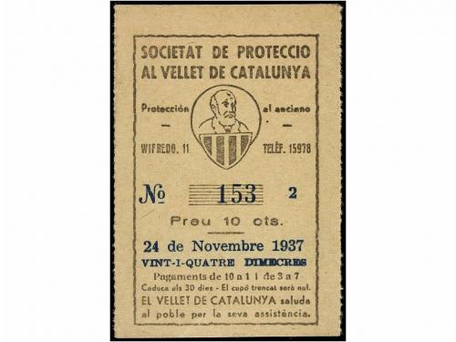 ESPAÑA GUERRA CIVIL. BARCELONA. SOCIETAT DE PROTECCIÓ AL VEL