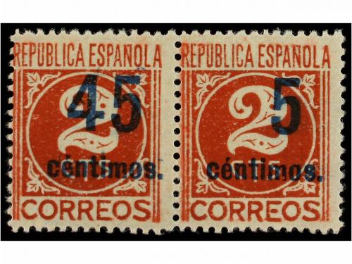 ESPAÑA. Ed. 744. 45 cts. s. 2 cts. castaño. Dos parejas en u