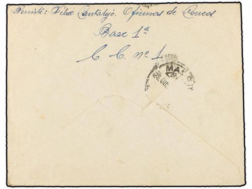 ¿ ESPAÑA GUERRA CIVIL. 1938. Sobre circulado desde el frente