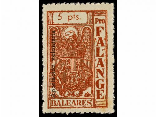 ESPAÑA GUERRA CIVIL. BALEARES. FALANGE. Conjunto de 8 viñeta