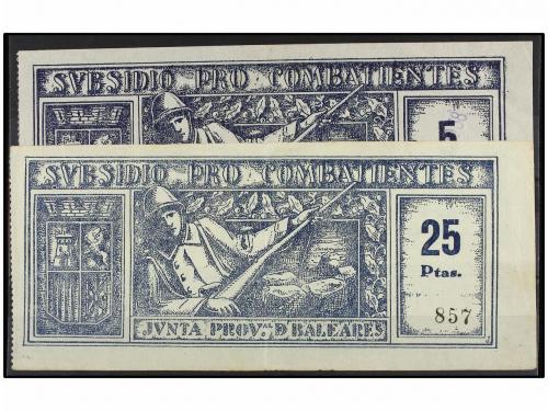 ESPAÑA GUERRA CIVIL. BALEARES. SUBSIDIO PRO COMBATIENTES. 5 