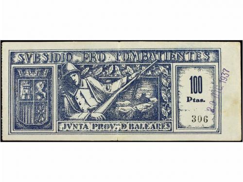 ESPAÑA GUERRA CIVIL. BALEARES. SUBSIDIO PRO COMBATIENTES. 5 