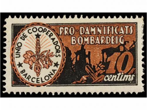 ESPAÑA GUERRA CIVIL. BARCELONA. PRO DAMNIFICATS BOMBARDEIG. 