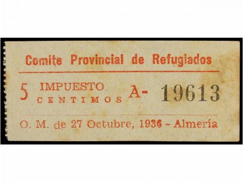 ESPAÑA GUERRA CIVIL. ALMERÍA. COMITÉ PROVINCIAL DE REFUGIADO