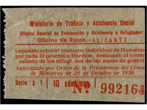 ESPAÑA GUERRA CIVIL. ALICANTE. MINISTERIO DE TRABAJO y ASIST