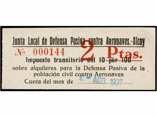 ESPAÑA GUERRA CIVIL. ALCOY. JUNTA LOCAL DE DEFENSA PASIVA CO