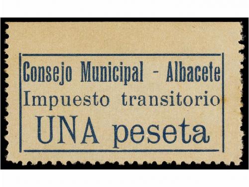 ESPAÑA GUERRA CIVIL. ALBACETE. IMPUESTO TRANSITORIO. 25 cts.