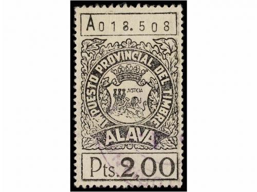 ESPAÑA GUERRA CIVIL. ÁLAVA. IMPUESTO PROVINCIAL DEL TIMBRE. 