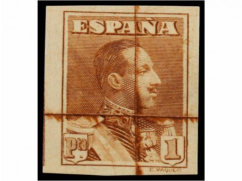 (*) ESPAÑA. Ed. 319, 321PR. 40 cts. azul y 1 pta. castaño. S