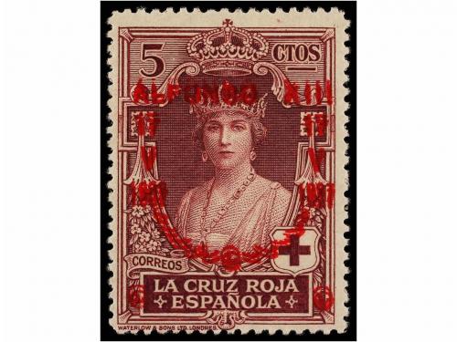 ** ESPAÑA. Ed. 350/51hh. 2 cts. y 5 cts. Habilitaciones DOBL