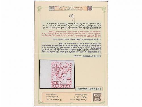 * ESPAÑA. Ed. 1034. 30 cts. rojo, IMPRESO EN CALCOGRAFÍA en 