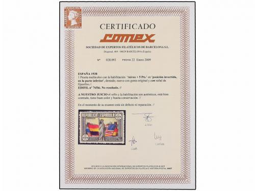 ** ESPAÑA. Ed. 765hia. Aéreo + 5 pts. multicolor HABILITACIÓ