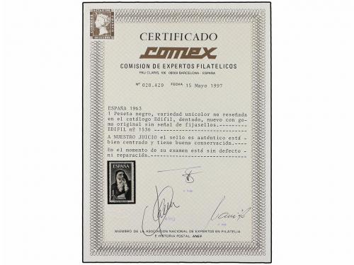 ** ESPAÑA. Ed. 1536. PERSONAJES. 1 pta. negro FALTA LA IMPRE