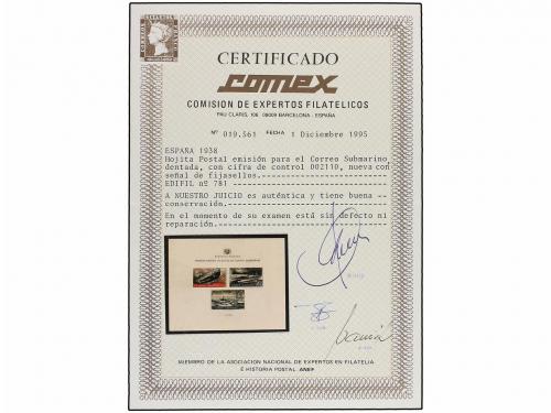 * ESPAÑA. Ed. 781s. HB SIN DENTAR. Al dorso numeración 02110