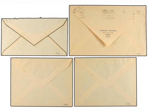 ✉ ESPAÑA. 1937-38. CONJUNTO de 10 cartas franqueadas con sel