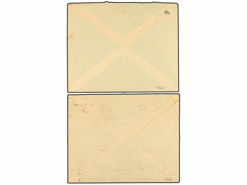 ✉ ESPAÑA. 1937-38. CONJUNTO de 10 cartas franqueadas con sel