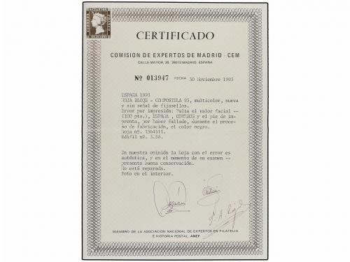 ** ESPAÑA. Ed. 3258. HB. COMPOSTELA'93. SIN LA IMPRESIÓN DE 