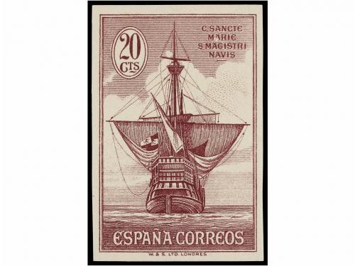 ** ESPAÑA. Ed. 546he, she. 20 cts. lila sin habilitación URG