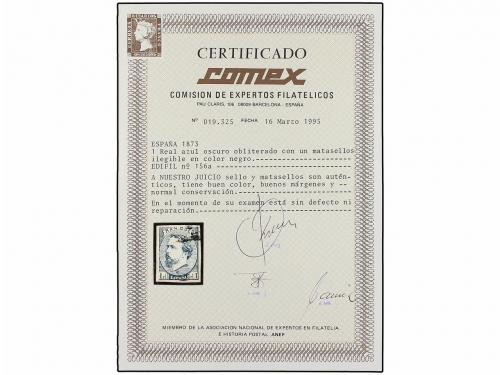 ° ESPAÑA. Ed. 156. 1 real azul oscuro. Muy bonito ejemplar. 