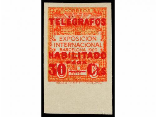 * ESPAÑA: AYUNTAMIENTO DE BARCELONA. Ed. 1/3s. TELÉGRAFOS. S