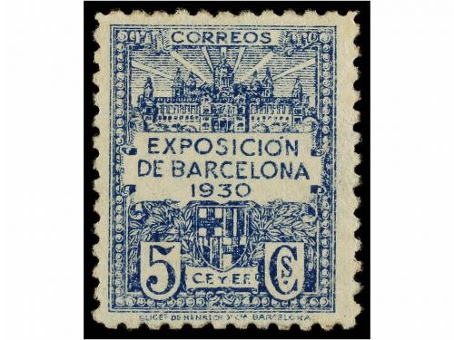 * ESPAÑA: AYUNTAMIENTO DE BARCELONA. Ed. 7ef. 5 cts. azul UN