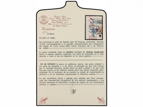 ** ESPAÑA. Ed. 3048. CAMPEONATO DEL MUNDO CICLO-CROSS. 20 pt