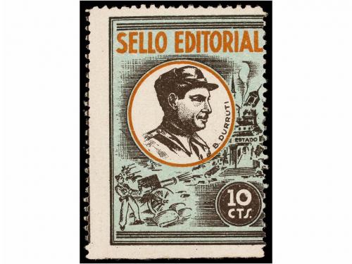 ESPAÑA GUERRA CIVIL. SELLO EDITORIAL. Serie de doce valores