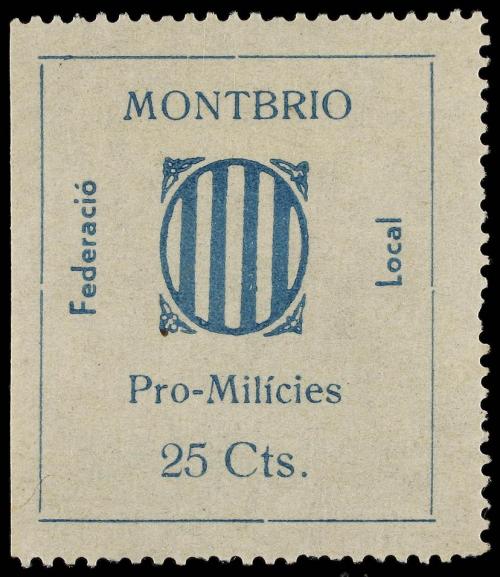 ESPAÑA GUERRA CIVIL. MONTBRIO. PRO-MILICIES. SERIE COMPLETA 