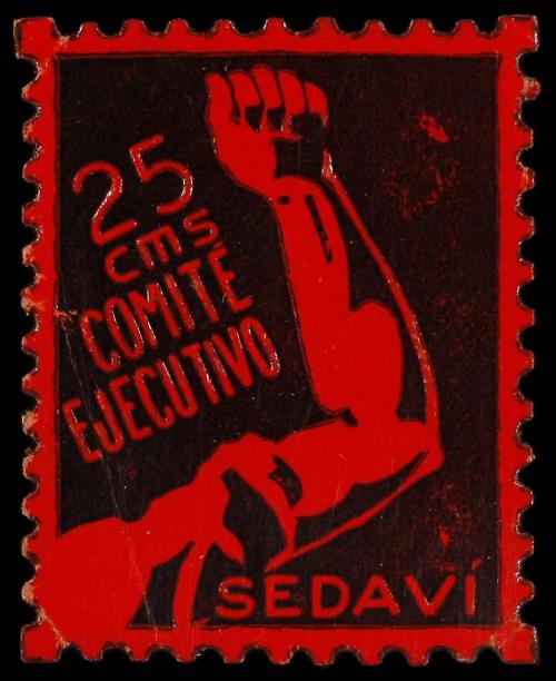 ESPAÑA GUERRA CIVIL. SEDAVI. COMITÉ EJECUTIVA. 25 cts. rojo 