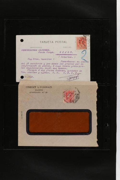 ° ✉ ESPAÑA. PERFORADOS (PERFINS). Colección de 1880 a 1980. 